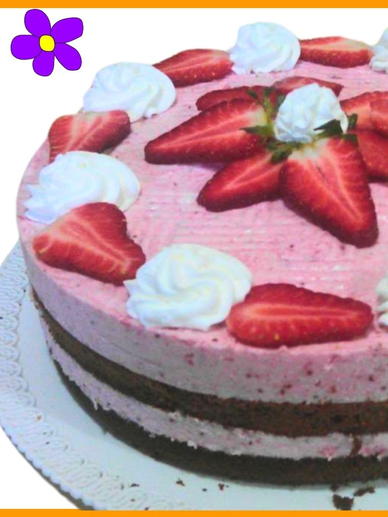 Torta cioccolato con fragole