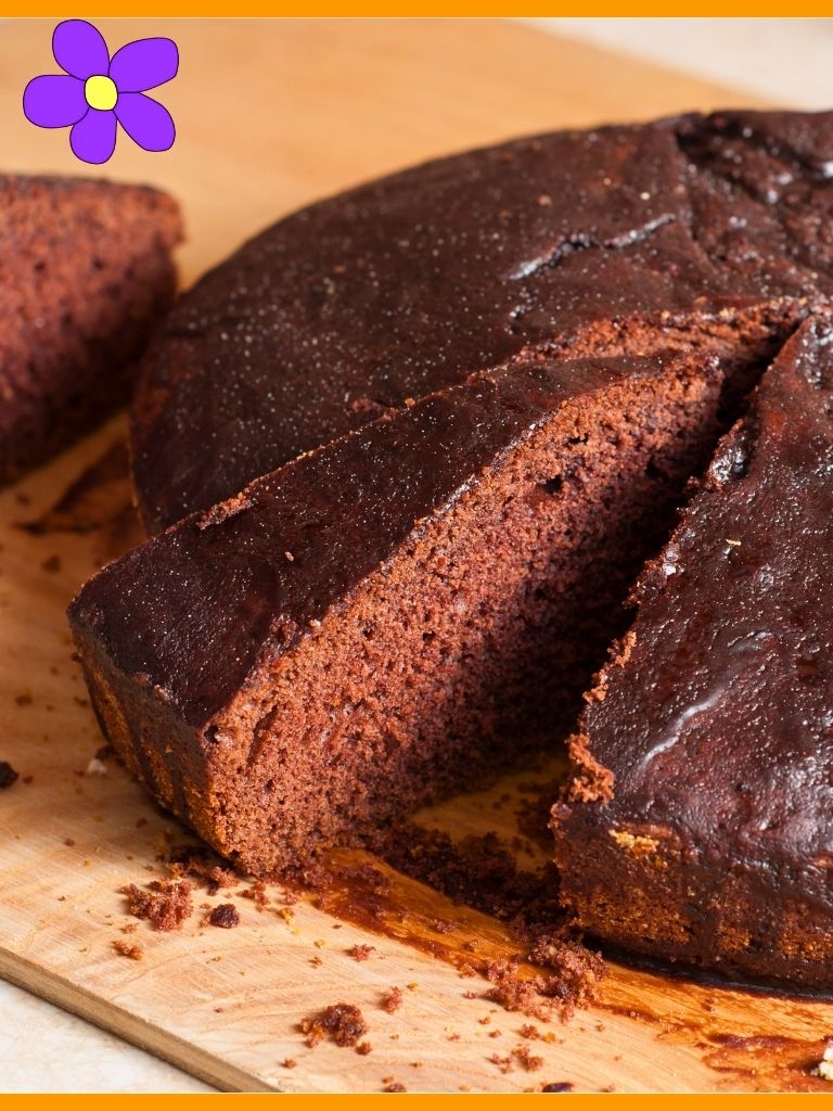 Torta al cacao noci e scaglie di cioccolato fondente senza lattosio