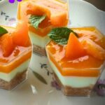 Cheesecake menta e albicocche